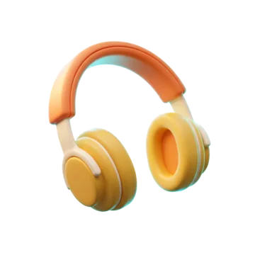 Streaming headphones illustration